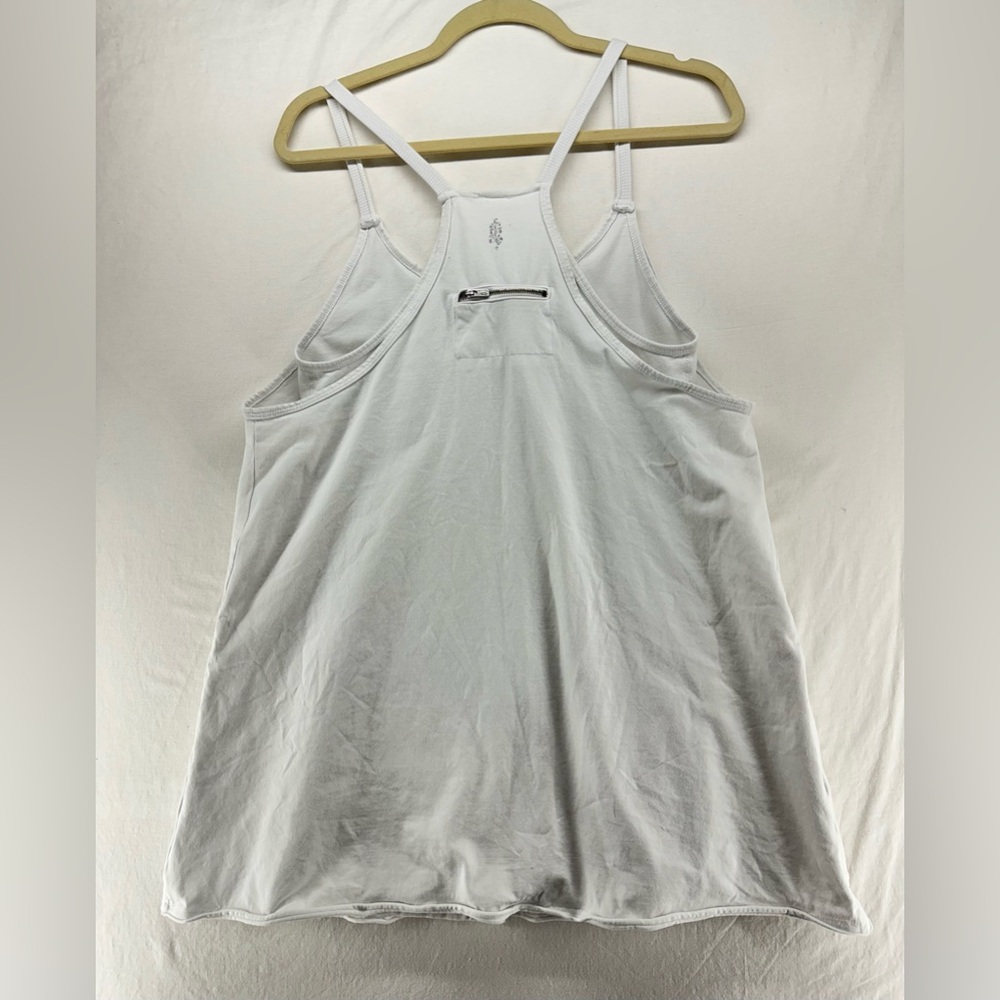 Free People Movement Hot Shot Mini Dress White M Athleisure Romper Pickleball - Picture 3 of 10